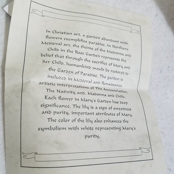 The Garden of Mary Vatican Library Collection Blown‎ Ornament floral white gold - Picture 8 of 9